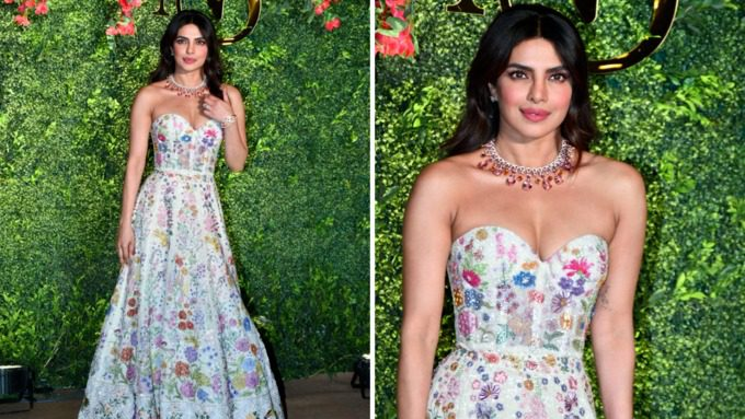 Priyanka chopra stuns in a low-cut neckline dress at brother siddharth chopra’s mehndi ceremony 1 Image 1