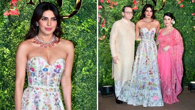 Priyanka chopra stuns in a low-cut neckline dress at brother siddharth chopra’s mehndi ceremony 2 Image 2